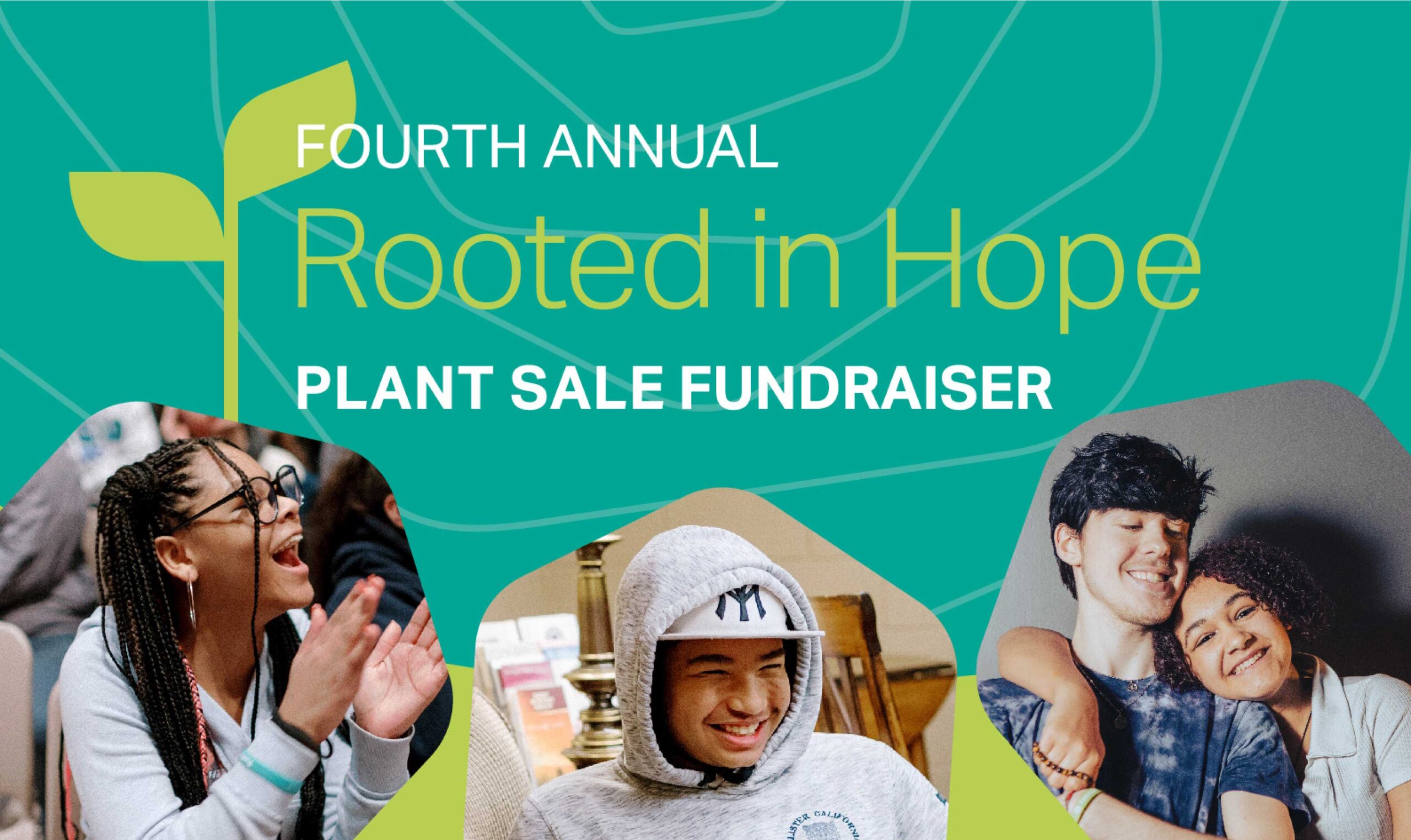 Rooted in Hope plant sale banner