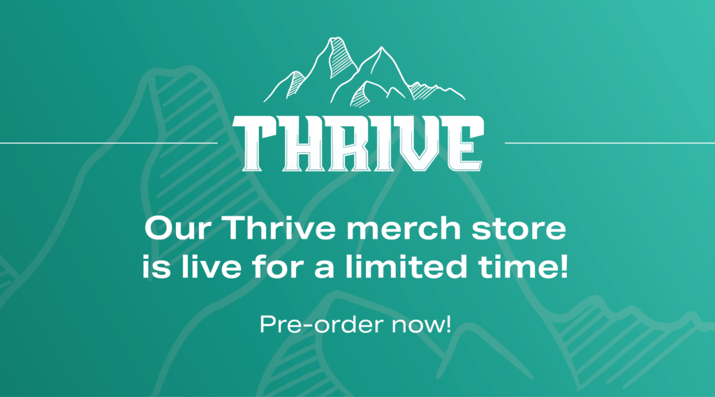 Thrive merchandise sale banner image
